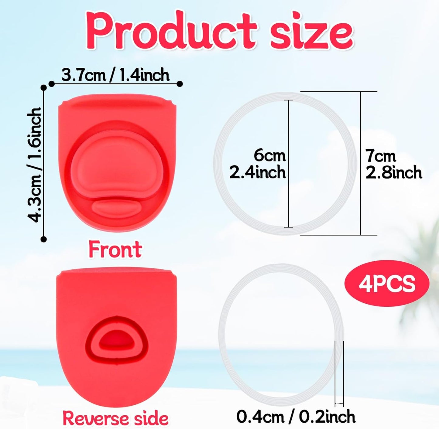 Owala | Replacement Lid Rubber Seal Stopper Set - Compatible with FreeSip Water Bottles | 4 Sets