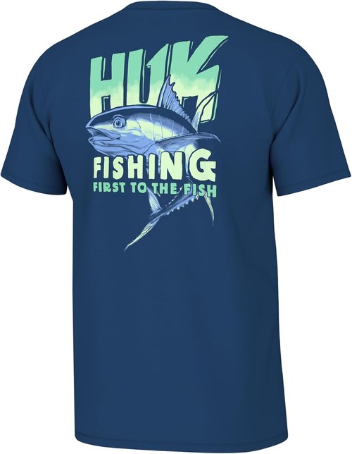 HUK Men's Fishing Tee - Quick-Dry Performance Short Sleeve Shirt for Comfort and Style