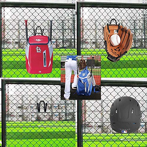 Portable Helmet Rack Hooks for Baseball & Softball Equipment - 2 Pack