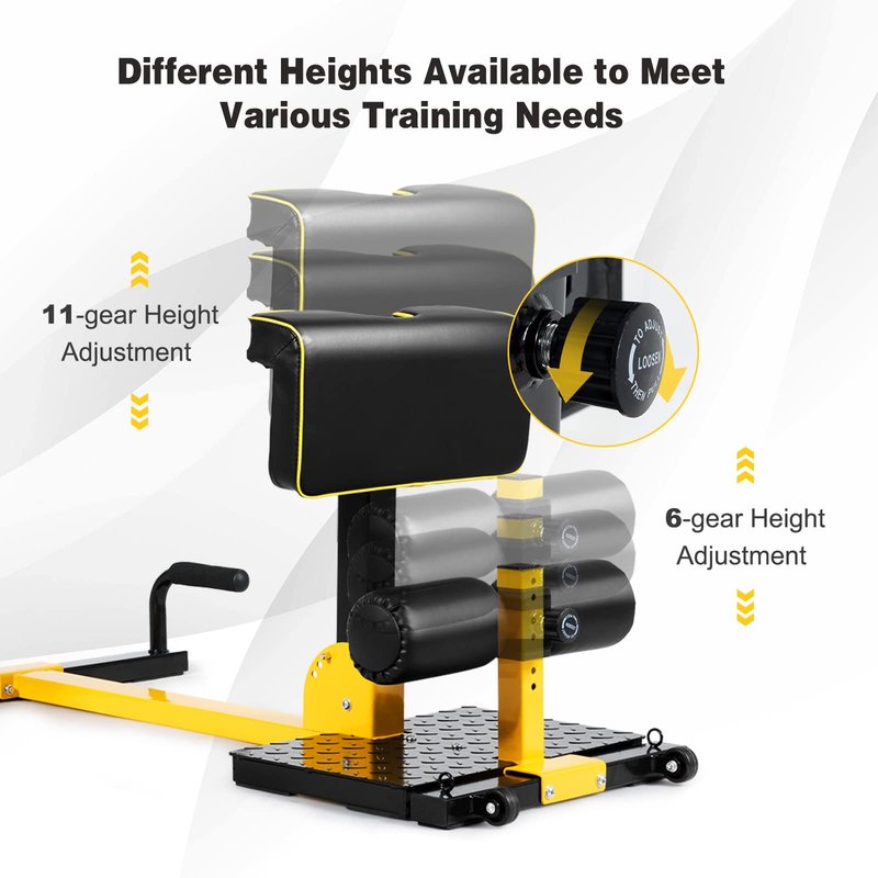 SPORFIT Sissy Squat Machine, 8 in 1 Adjustable Deep Squat Bench for Sit-Up, Push-Up, Elastic Band Lock for Full Body Exercise, Multi-Function Hip Thruster, Compact Glute Workout Equipment for Home Gym
