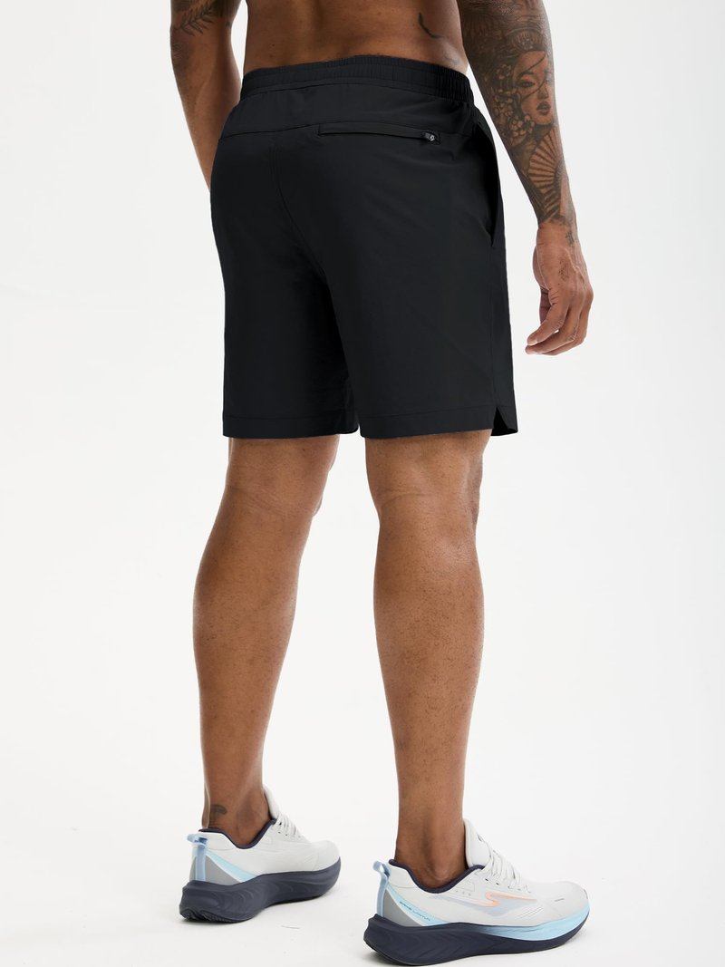 Comdecevis Workout Running Athletic Shorts for Men 7 Inch Lightweight Hybrid Gym Basketball Shorts Men L(36) Black