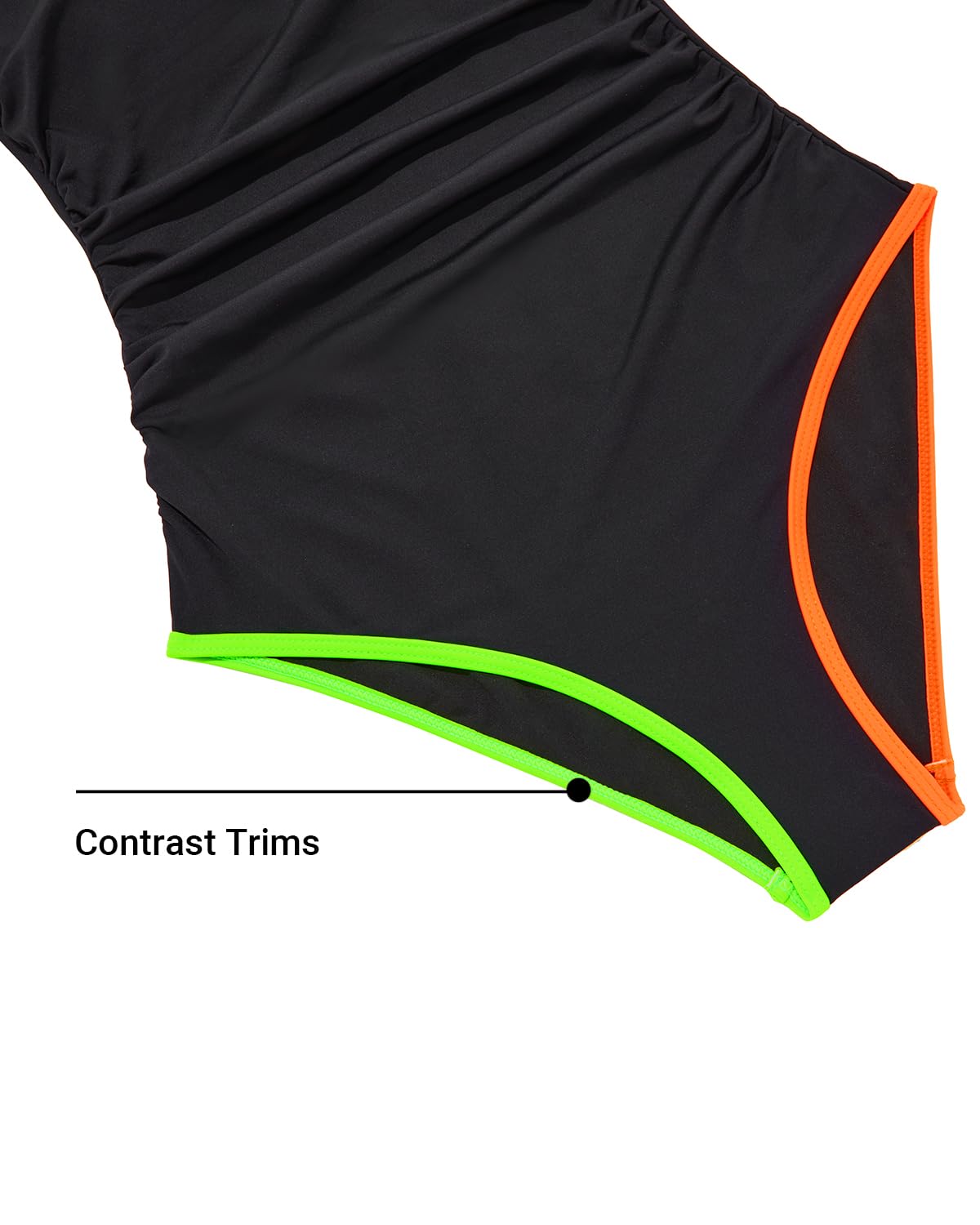 Holipick One Shoulder One Piece Swimsuit for Women Tummy Control Bathing Suits Modest Full Coverage Keyhole Swimwear