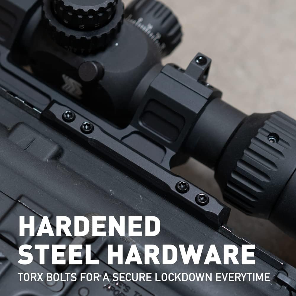 Monstrum Next Level Series Offset Scope Mount - Integrated Anti-Cant Level Bubble for Precision