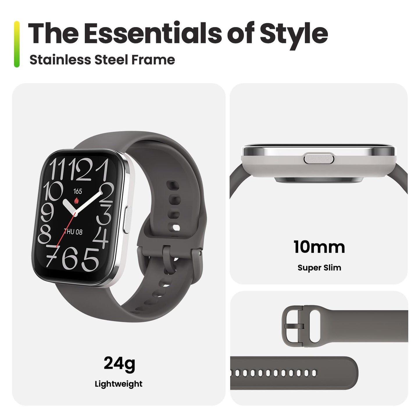 Amazfit Bip 5 Core Smart Watch for Men Women 46mm, 11-Day Battery, 120+ Sports Modes, Heart Rate & Sleep Monitor, for Android Phone & iPhone, Black (Renewed)