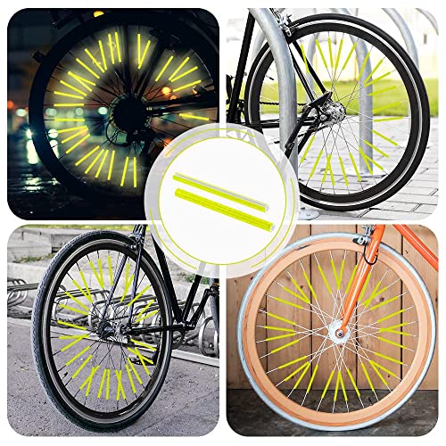 Bicycle Spoke Reflectors - 48Pcs Yellow for Night Riding