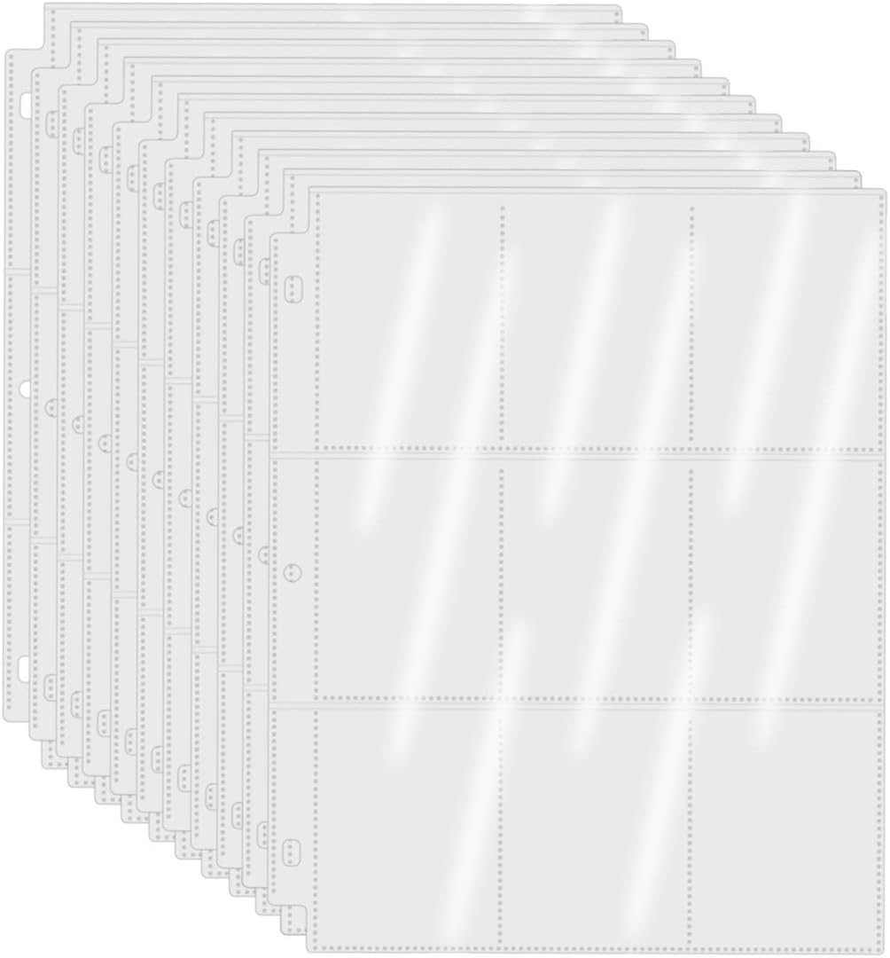 WOT 9-Pocket Trading Card Sleeves - 1440 Double-Sided Clear Page Protectors for Sports & Game Cards