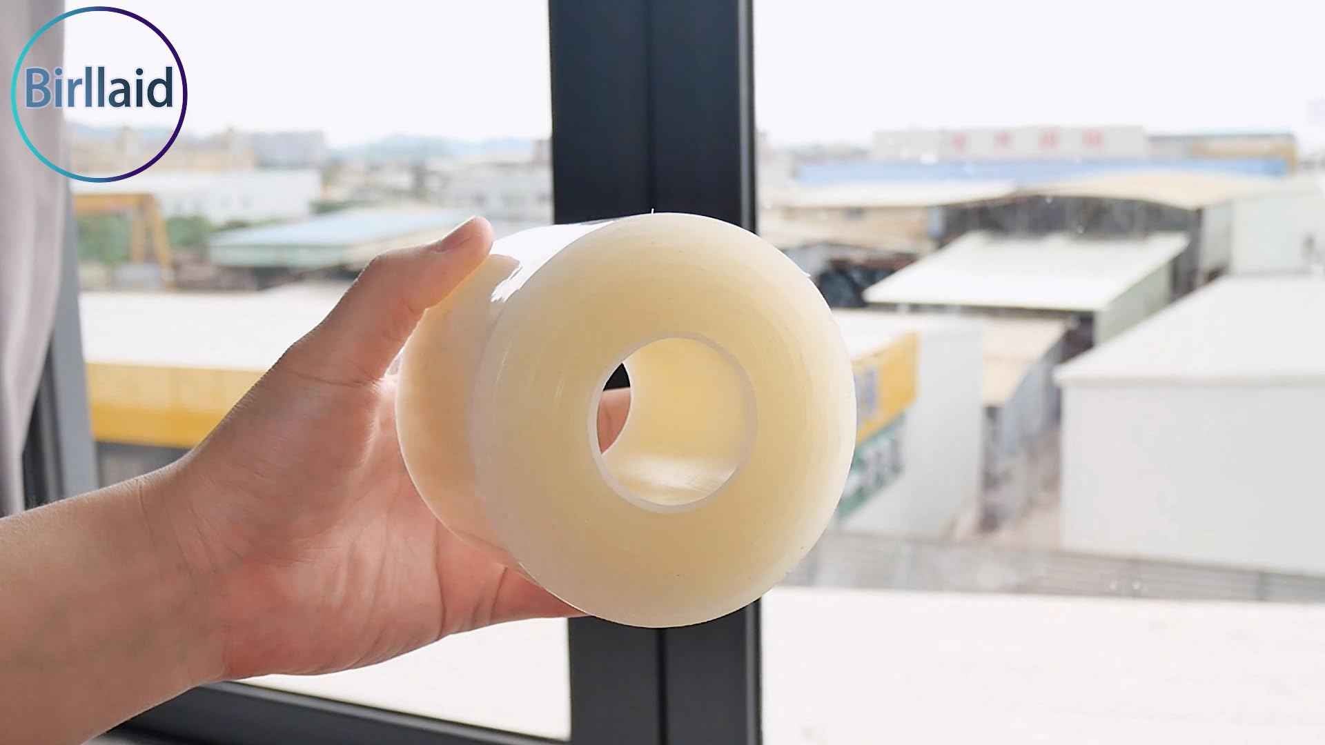 Birllaid Transparent Window Weather Sealing Tape, 3 Inch x 55 Yards (165 FT), Window AC Insulation Air Conditioner Sealing Tape, No Residue, Clear