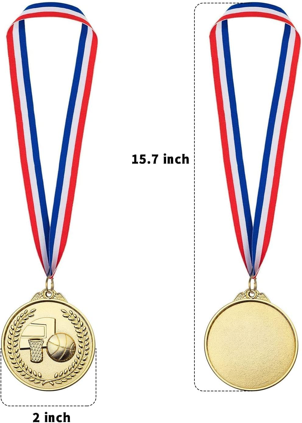 Skiennix 30 Pack Basketball Medals - Gold Award Medals for Kids' Sports Competitions & Celebrations