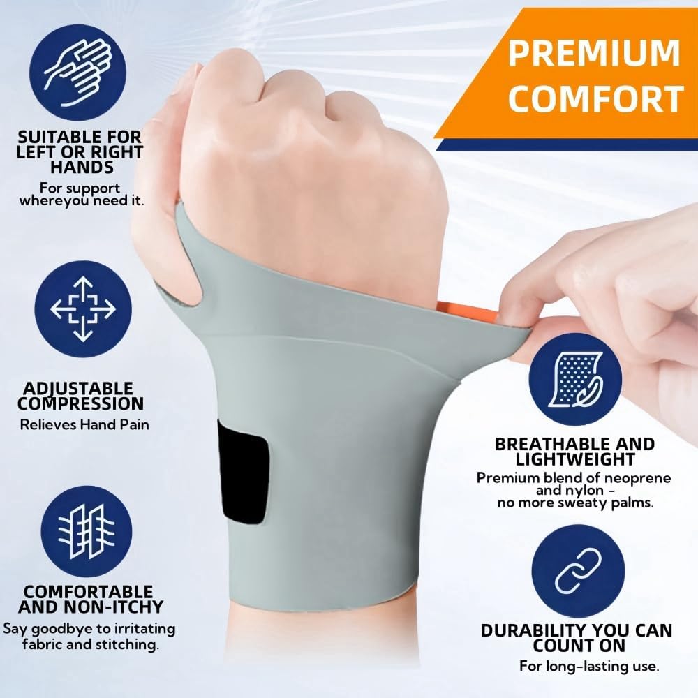 Wannent Wrist Brace,Carpal Tunnel Wrist Brace Wrist Wraps Wrist Support Tendonitis Sprains（M-Gary）