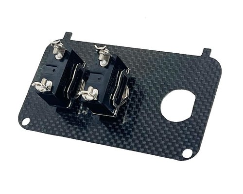 OZ-USA Carbon Fiber Golf Cart Key Plate with Aux Toggle Switch Compatible with EZGO TXT PDS Electric 36V 48V