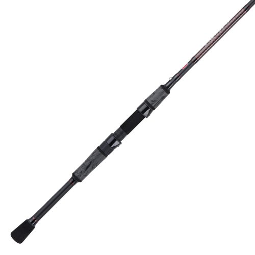 PENN Prevail II 7’ Inshore Spinning Rod; 1-Piece Fishing Rod, 6-12lb Line Rating, Light Rod Power, Extra Fast Action, 1/16-5/8 oz. Lure Rating, Black, Red