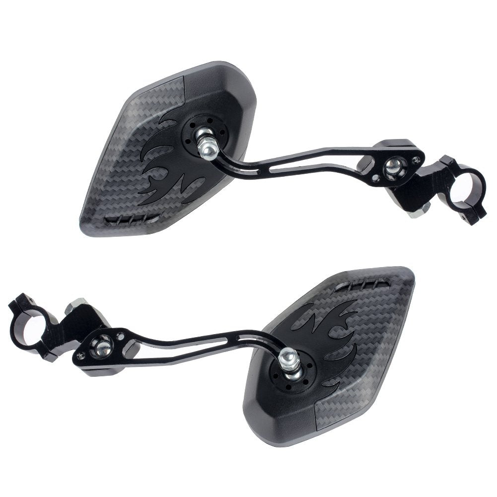 GES Bike Mirrors - 360 Degree Adjustable Bicycle Cycling Rear View Helmet Mirror for Mountain Bike, Electric Bike - 2 Packs of Safety Rearview Mirror