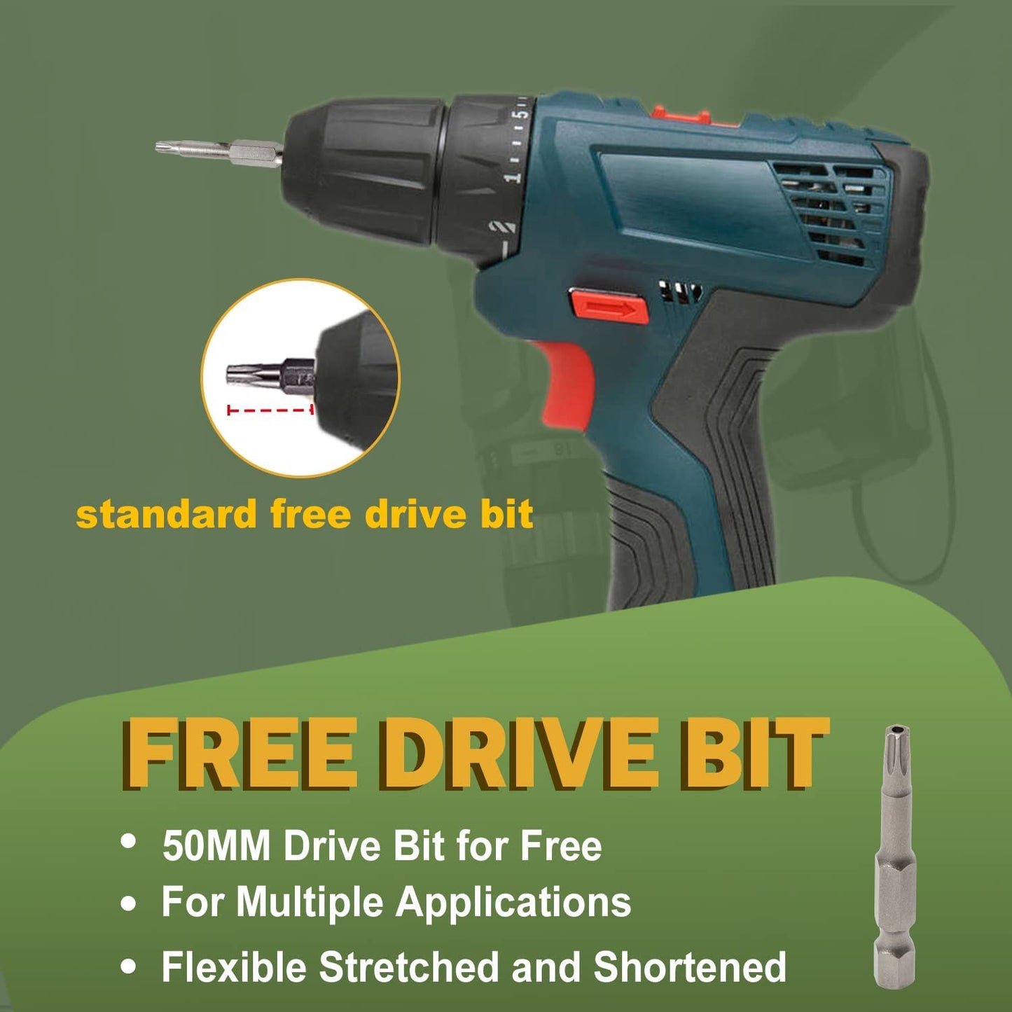 LIONMAX Deck Screws #14 x 6 Inch, 50 PCS, Long Wood Screw, Rust Resistant, Exterior Epoxy Coated for Outdoor Decking, Torx/Star Drive Head, T30 Star Bit Included