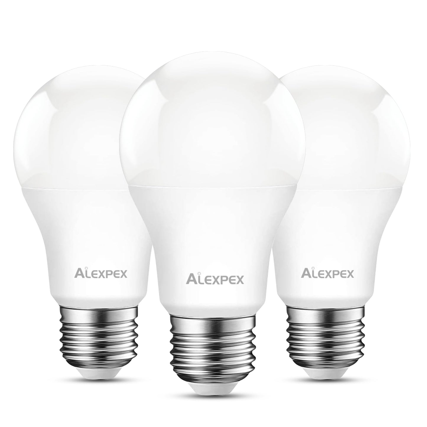 ALEXPEX Dusk to Dawn LED Light Bulbs, 13W(100W Equivalent) 1100LM, 3000K Warm White, A19 E26 Automatic Sensor Lighting for Indoor Outdoor, Lightbulbs for Porch, Front Door, Entryway, 3 Pack