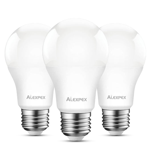 ALEXPEX Dusk to Dawn LED Light Bulbs, 13W(100W Equivalent) 1100LM, 3000K Warm White, A19 E26 Automatic Sensor Lighting for Indoor Outdoor, Lightbulbs for Porch, Front Door, Entryway, 3 Pack