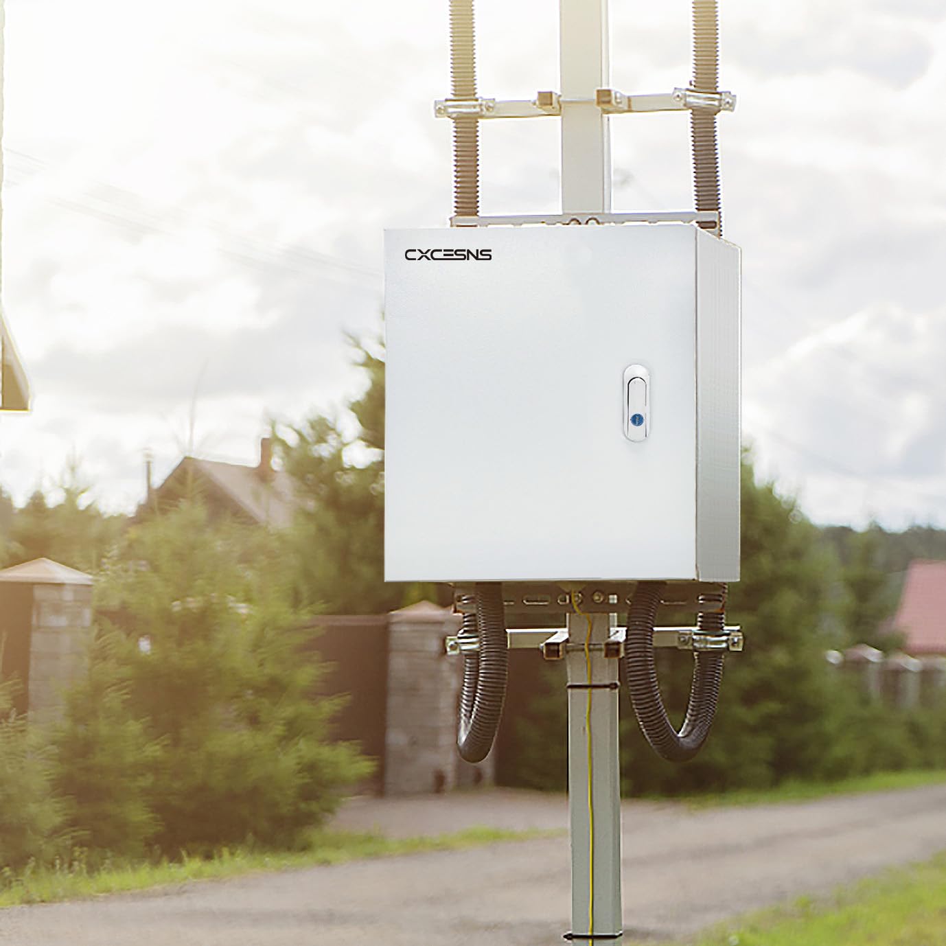 CXCESNS Outdoor Electrical Box 16 x 16 x 8”D NEMA 4X Enclosure Steel Box, Waterproof & Dustproof Outdoor/Indoor Lockable Electrical Junction Box, with Mounting Plate