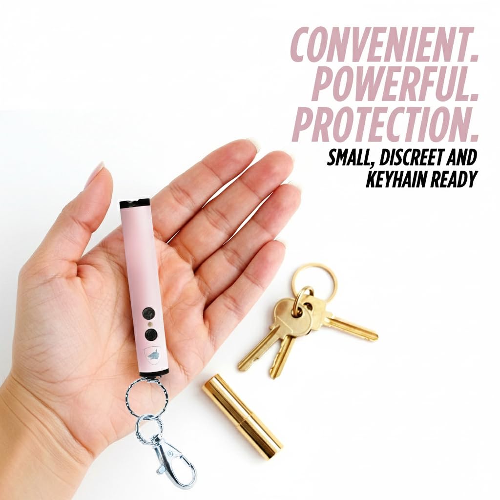 Mini Stun Gun for Self Defense, Smallest Stun Gun for Women, Keychain-Friendly, LED Flashlight, USB-C Rechargeable, Max Strength, Enlight Mini Stun Pen by Guard Dog Security