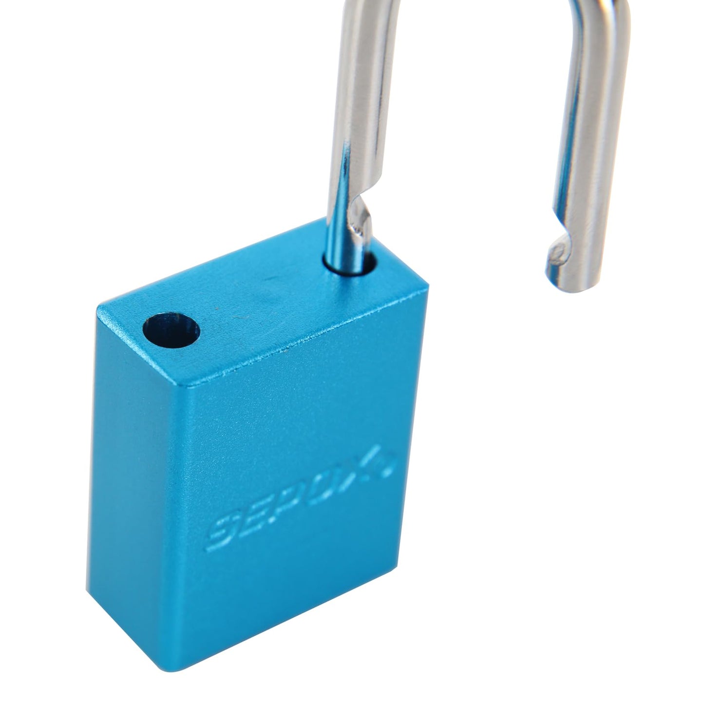 SEPOX® Ultra-Durable & Anti-Rust Outdoor Blue Aluminum Padlock - 38mm 1-1/2" with Long Shackle & 3 Big Different Keys Ideal for Gate, Storage, Locker, Fence and Lock-Out, High Security