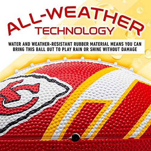 Kansas City Chiefs Rubber Mini Football - 8.5 Inch, Durable Grip