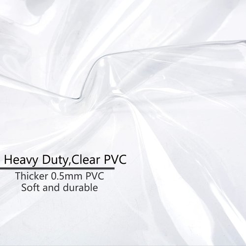 KekeInt'l Clear Backpack Heavy Duty PVC Clear Backpack, 40lbs(Black)