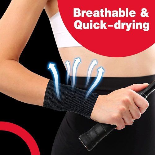 AZEN Self-Adhesive Bandage Wrap - 120 Pack Black Athletic Tape | 2" x 5 Yards Cohesive Vet Wrap