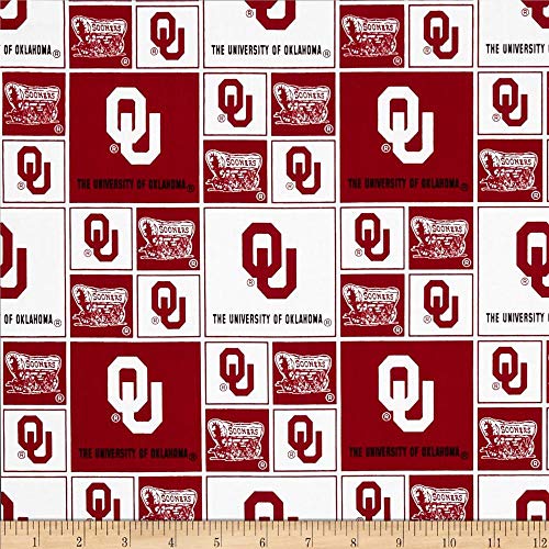 University of Oklahoma Sooners Cotton Fabric - 44" Wide, Sold by the Yard