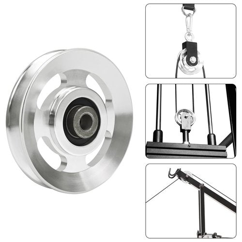 Topfinder Aluminium Alloy Gym Pulley 90 mm (1, Silver)