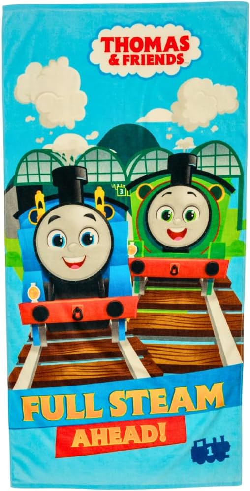 Thomas & Friends Super Soft Cotton Bath Towel - Ideal for Kids, 58" x 28" | Perfect for Pool & Beach