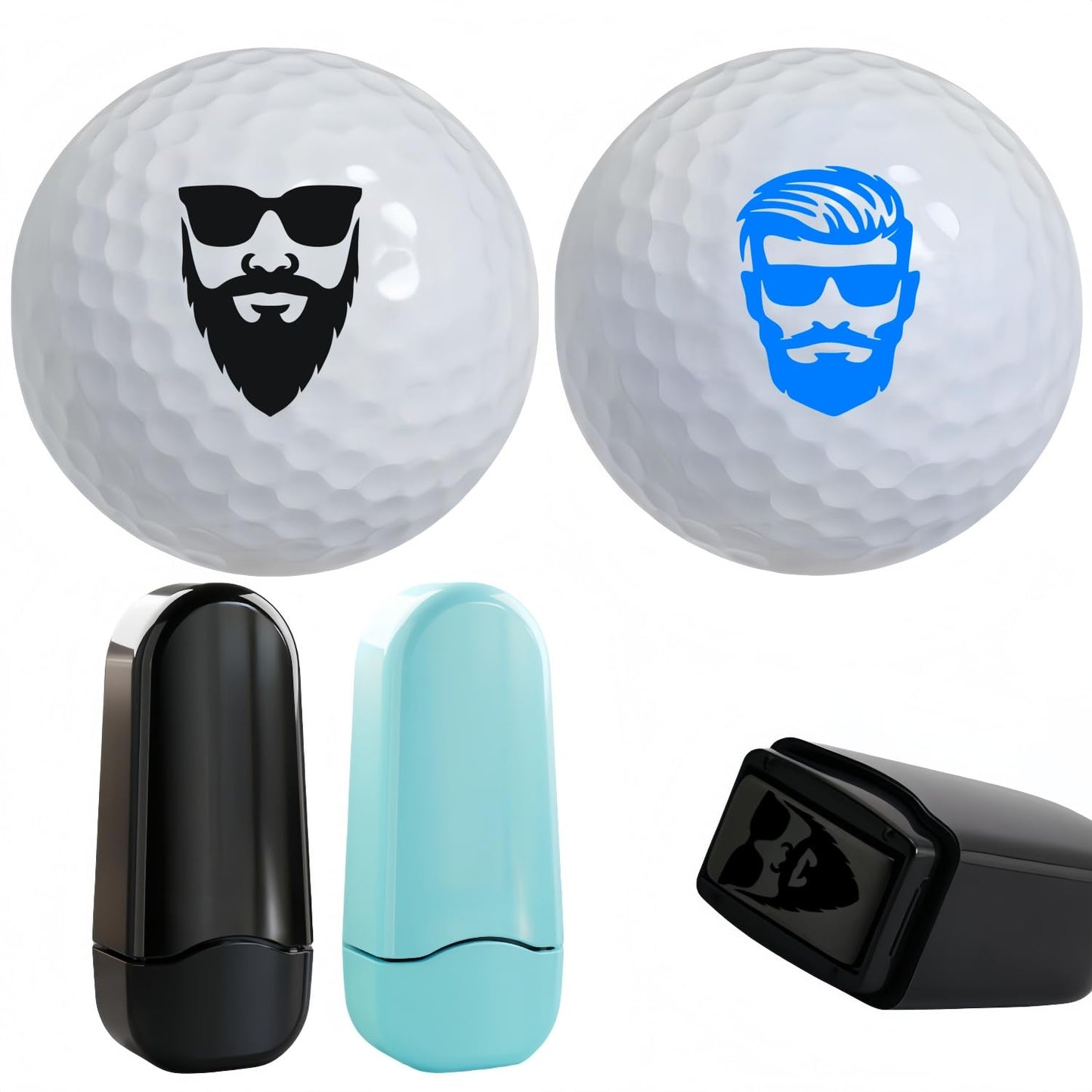 Jieyouhui 2 Pack Personalized Golf Ball Stamp Funny Golf Ball Stamps Reusable Golf Ball Marking Golf Ball Stamps Markers for Men and Women Golfers Golf Ball Stamps