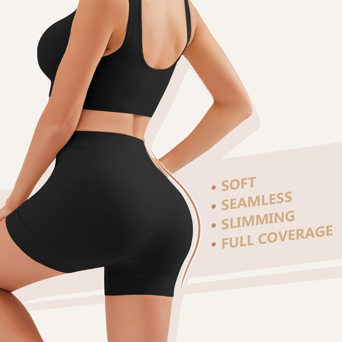 YADIFEN Slip Shorts - Smooth Anti-Chafing Boyshort Panties for Women | Seamless Yoga Underwear