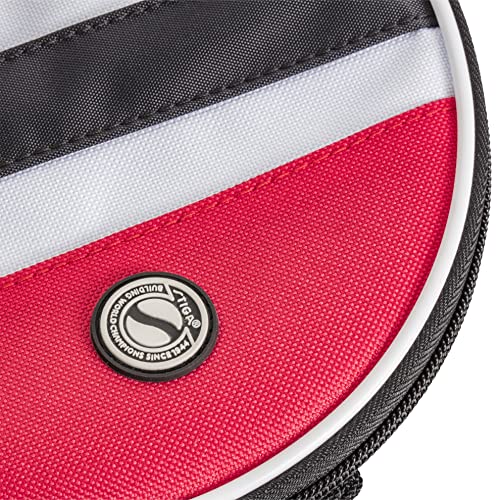 STIGA Red Ping Pong Paddle Cover - Heavy-Duty Vinyl Racket Case with Padding