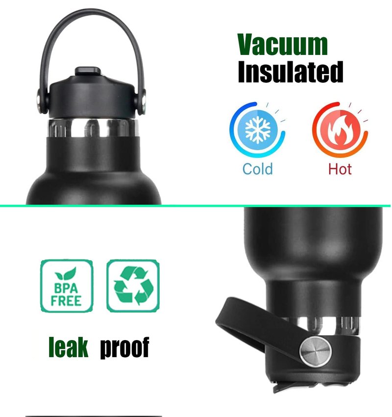 Straw Lid Compatible with Hydro Flask Standard Mouth 18 21 24 oz Compatible with Iron Flask Narrow Mouth 12 16 20 24 32 64 oz,Sports Water Bottle Accessories Replacement Dust Cover Straw Cap