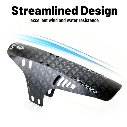 ENLEE 2PC Mountain Bike Fenders - Waterproof Bicycle Mudguard, Lightweight Front and Rear Bicycle Fender Fit 20", 24", 26", 27.5", 29" Fat Bike Tires Plus Size