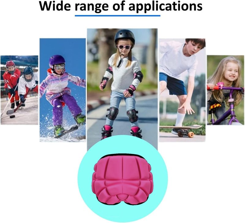 BODLYL Protective Butt Pad, Children Extreme Sports Hip Pad Butt Pads for Skating Roller Hockey Pants Kids Skate Pads Impact Shorts Snowboard Padded Shorts, Children Under 12 Years Old (Rose)