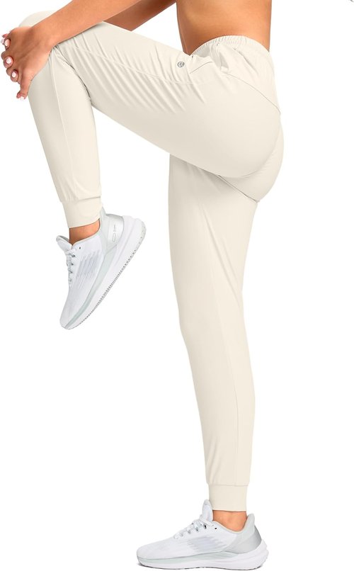 G Gradual Women's Joggers - Tapered Running Sweatpants with Zipper Pockets for Lounge & Jogging
