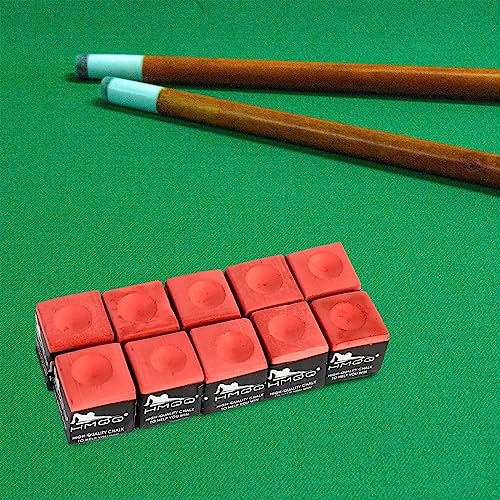 Low-Dust Billiard Cue Chalk - 12-Pack Dark Red