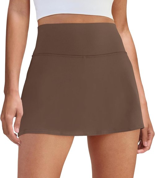 DLOODA Women's Tennis Skort - High Waisted Athletic Skirt with Pocket for Golf & Summer Workouts