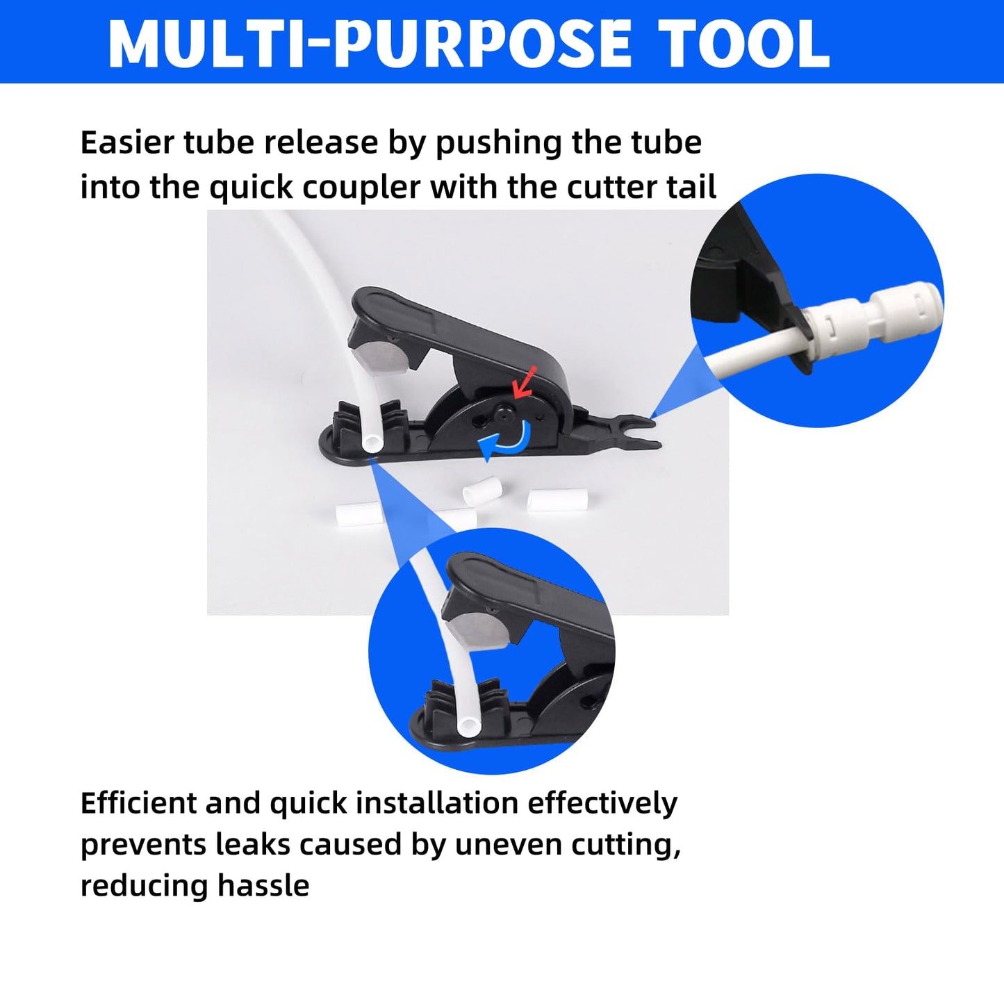 Refrigerator Water Line Kit Connection and 1/4 Compression Ice Maker Installation Kit，25FT 1/4In O.D.Water Line with Quick Fittings, for Adding a branch waterway on RO System（White)