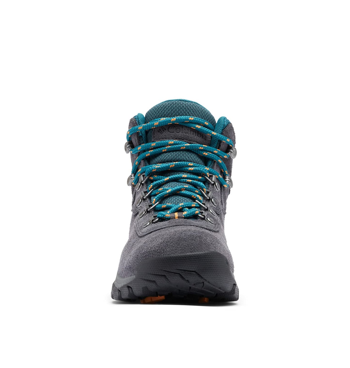 Columbia Womens Newton Ridge Plus Waterproof Amped, Shark/River Blue, 6.5 Wide