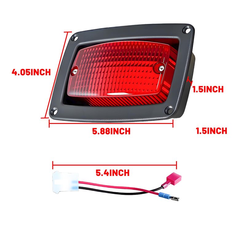 Orle Oko Golf Carts LED Rear Taillights Kit for Club Car DS 1982-Up Golf Cart with 3 Wire Club Car Taillights OEM1017035