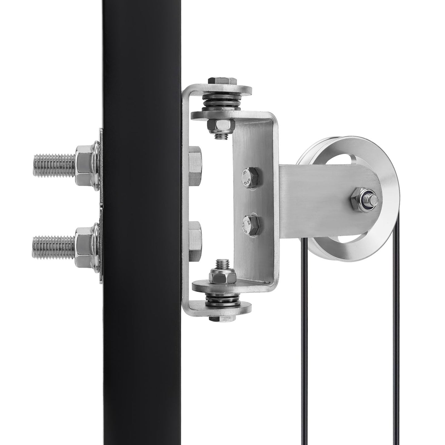 Cable Pulley System for Squat Rack,Gym Pulley Blocks,Upgrade Rotation 180 Degree Rack Mounted Swivel Pulley,Heavy Duty Swivel Pulley for LAT Pulley System,Applicable to:2*2 and 3*3 Inch Power Racks