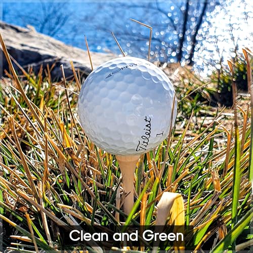 1.5-Inch Bamboo Golf Tees - 100 Pack - Strong & Sustainable Mao Bamboo