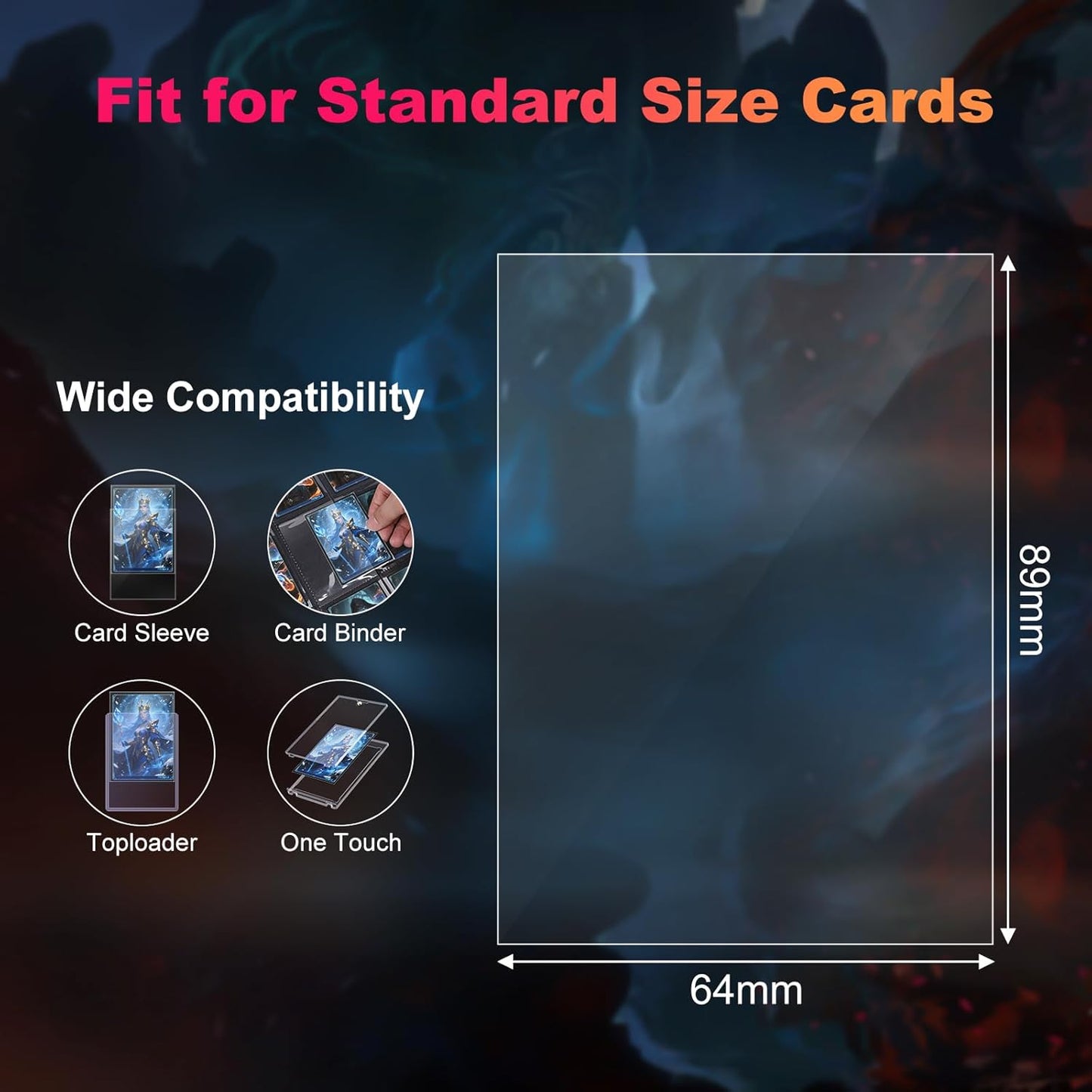 Skiennix Card Sleeves - 1200 Pack Clear Inner Sleeves for Double-Sleeving | Compatible with MTG, PKM, TCG (60 Microns)