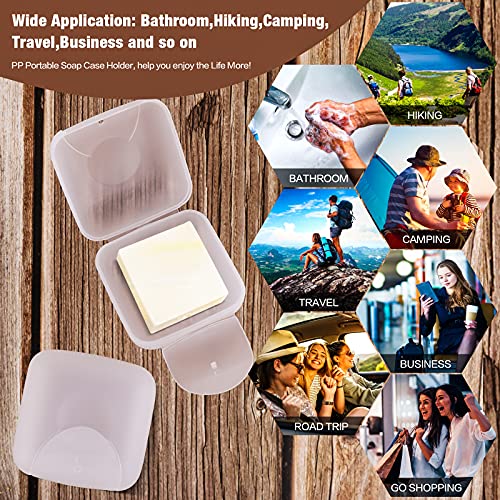 Clear Plastic Soap Case Holder - 2 Pcs Travel Container