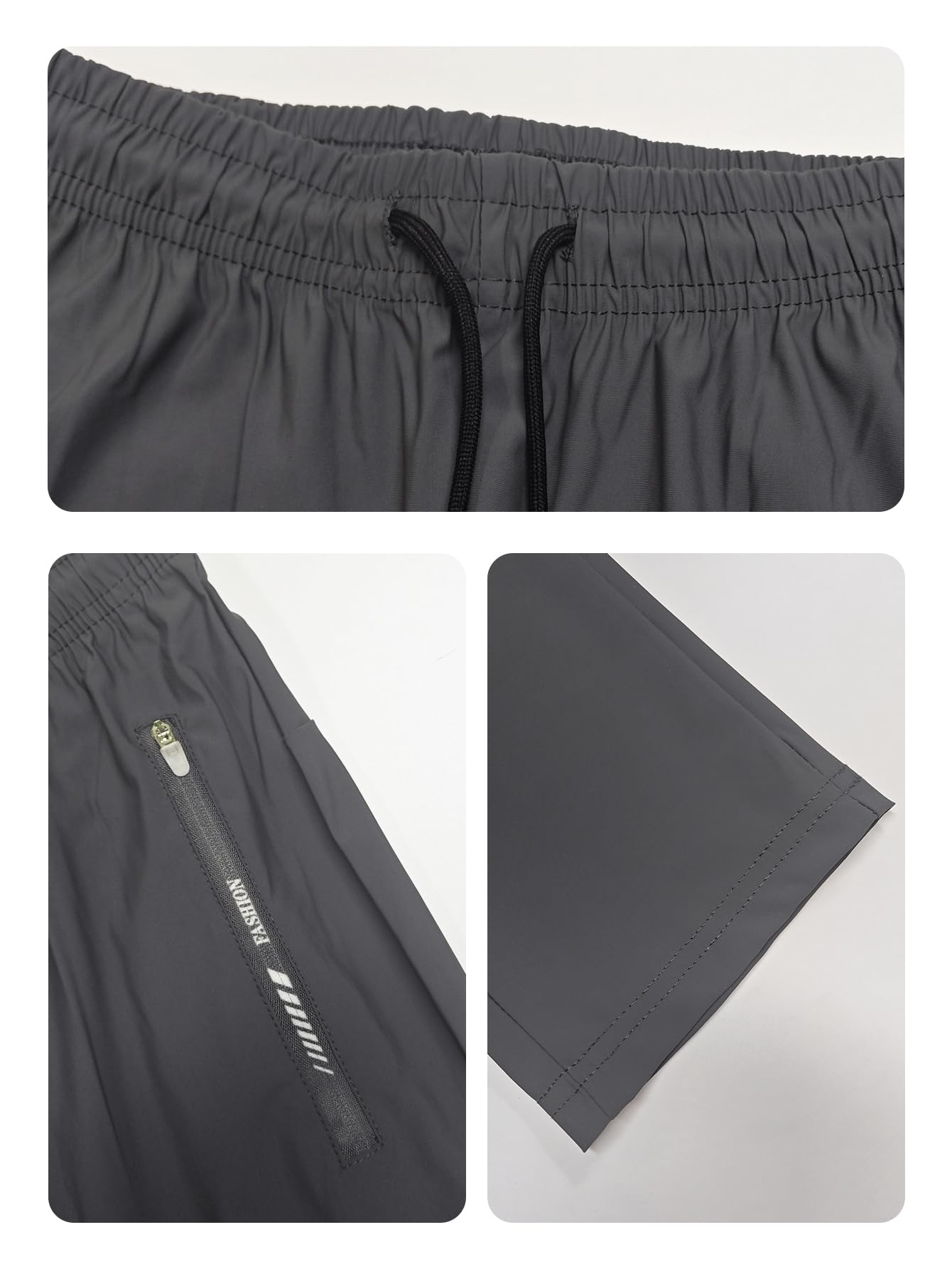 Hidkat Women's Sports Jogging Pants with Zipper Pocket Women's Hiking Fitness Tracking Workout Pants Grey