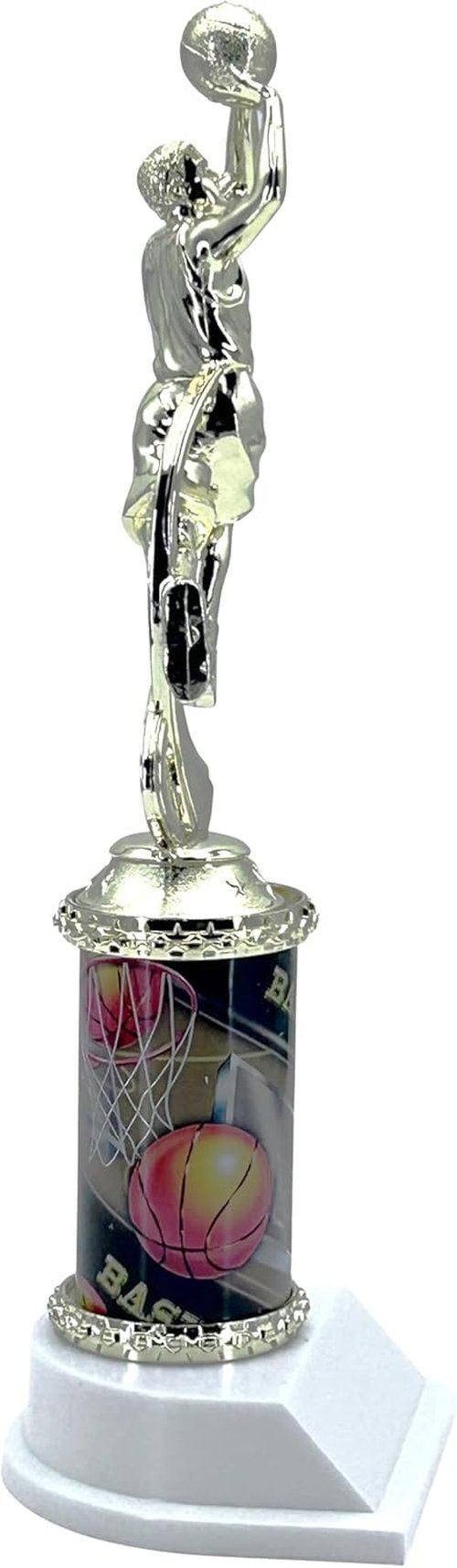 Express Medals Full Color Round Column Sport Award Trophies | Custom Engraved Options, Pack of 12