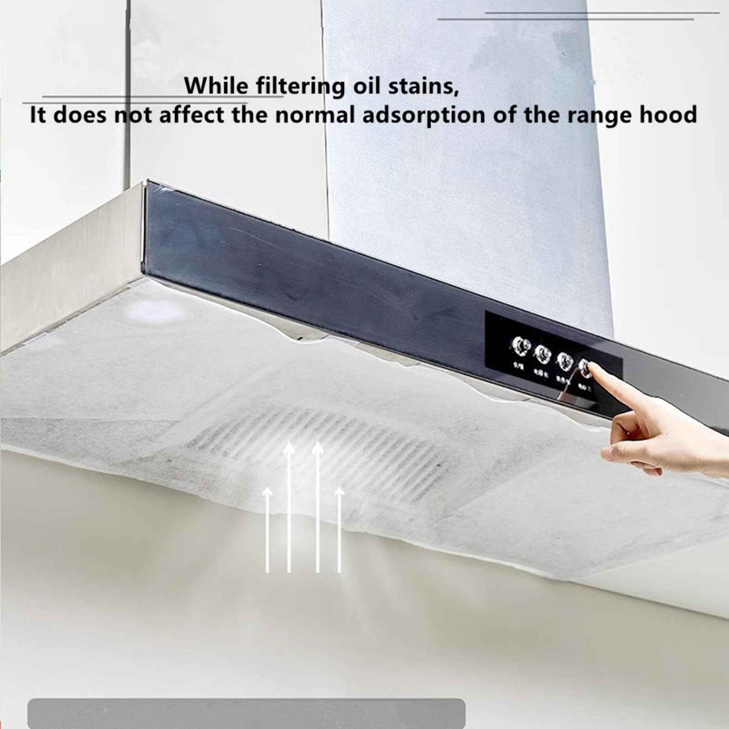 Gkwet Thickened Kitchen Range Hood Oil Absorbing Paper Range Hood Oil Resistant Sticker High Temperature Filter Membrane Universal Film Mesh Cover, 12 Sheets