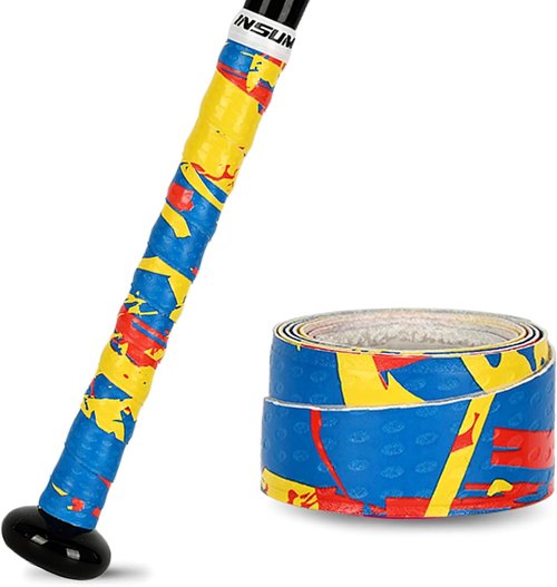 INSUM Bat Grip Tape - 1.1mm Non-Slip Baseball & Softball Wrap | Debossed 3D Surface, Easy Install