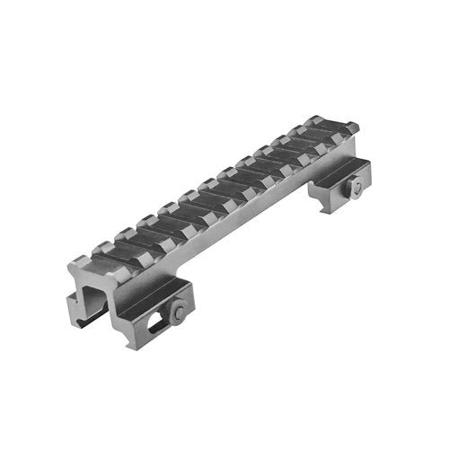 Lion Gears BridgeMount Rail Tactical Picatinny .75" Riser, 5" Long with 12 Slots, Robust and Light-Weighted Design with Steel-To-Steel Connection Between Screw and Locking Nut Plate, BM1207,Black