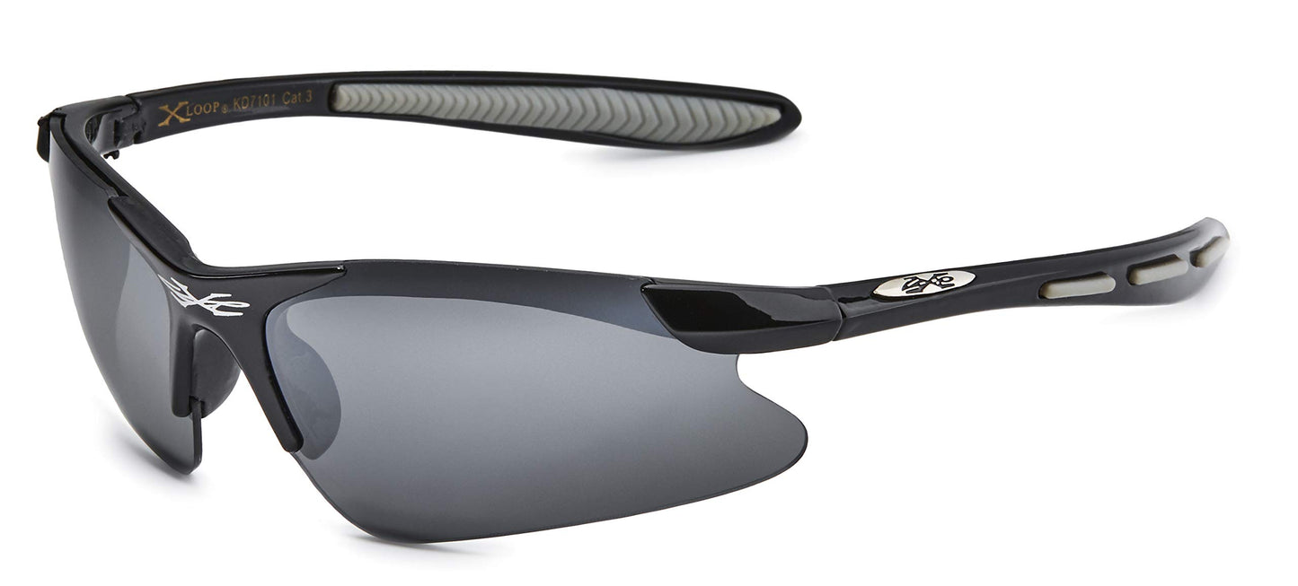 X LOOP Kids Sports Sunglasses for Boys Girls Children Age 3-10 - Half Frame UV400 Baseball Cycling Softball Glasses